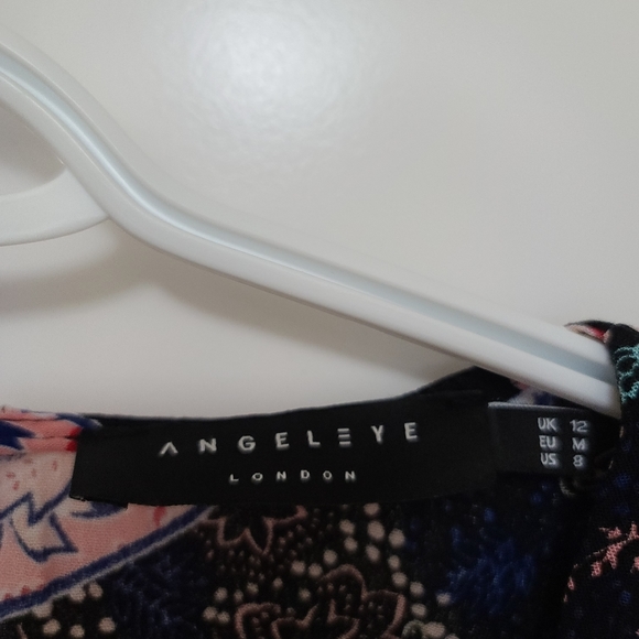 Angeleye Blue Paisley Romper Size 8 - Picture 2 of 5